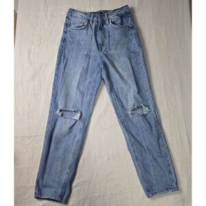 Wild Fable Jeans Womens Size 2 Blue Mom Distressed Ankle‎ High Rise Pants